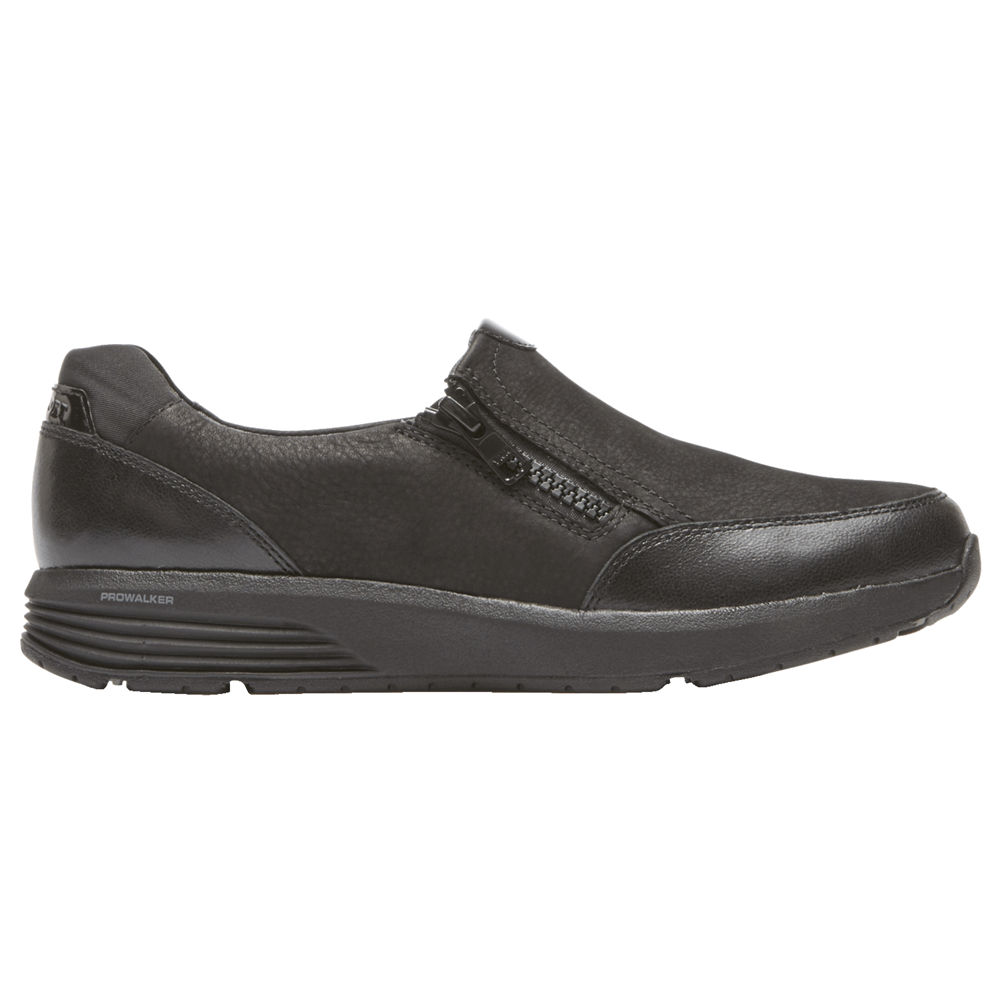 Rockport Womens Trustride Side Zip - Slip-On Black - EVR517240